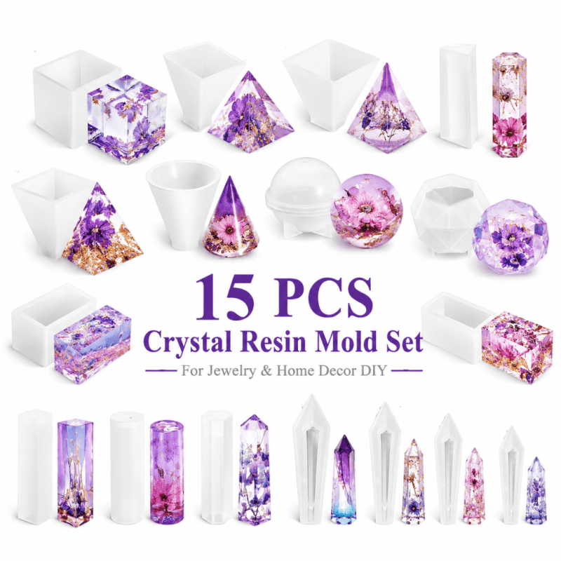 Set di 15 Stampi in Silicone p - Resin Jewelry Kit recensione e prezzo