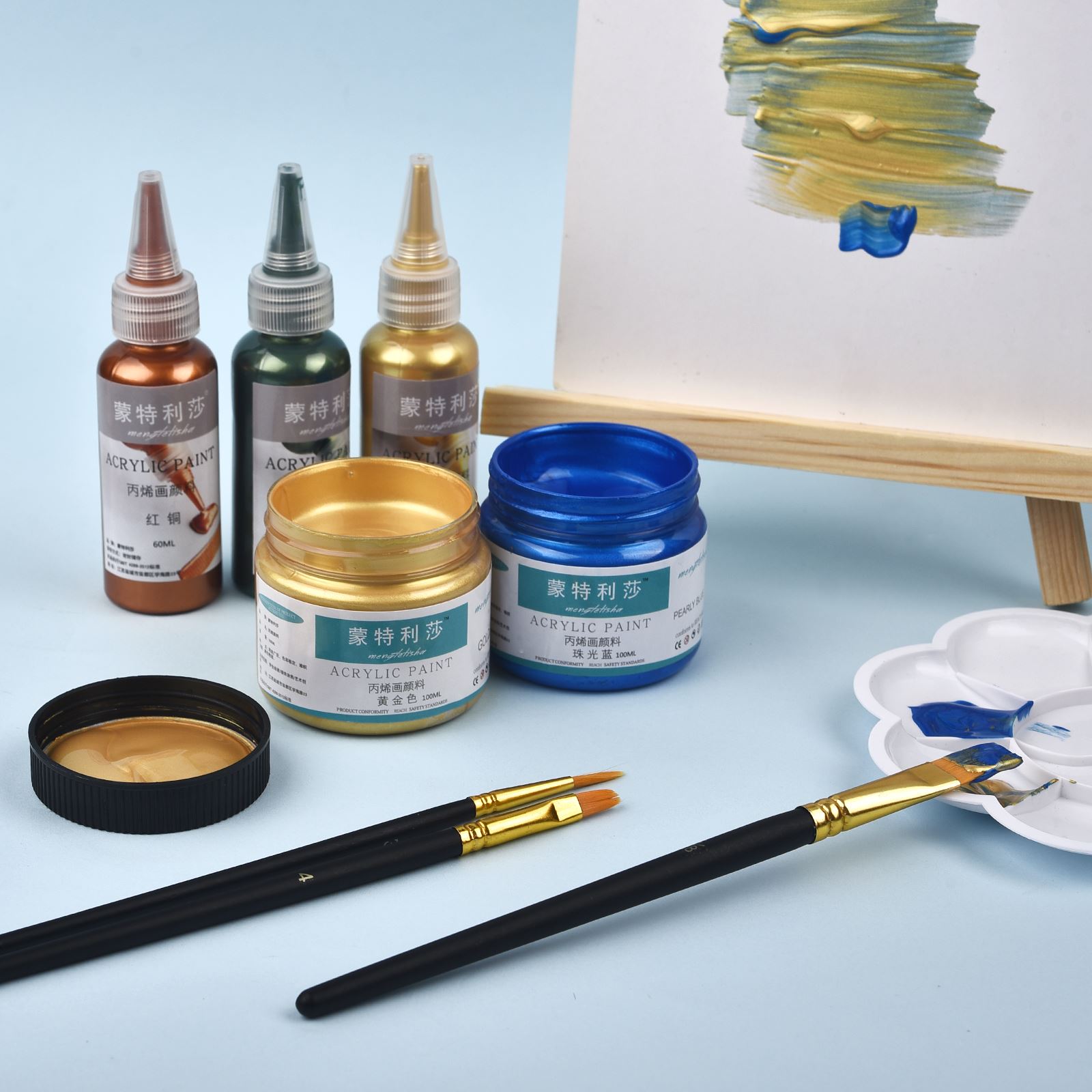 7 colori 60 ml/bottiglia Metal - Resin Pigment Set recensione e prezzo